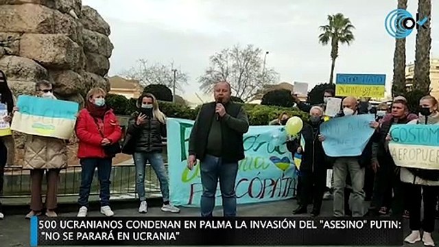 500 ucranianos condenan en Palma la invasión del asesino Putin- No se parará en Ucrania