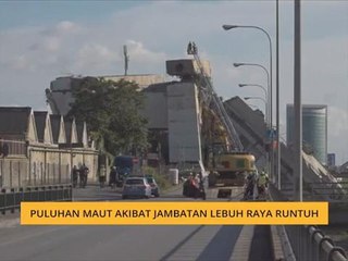 Puluhan maut akibat jambatan lebuh raya runtuh