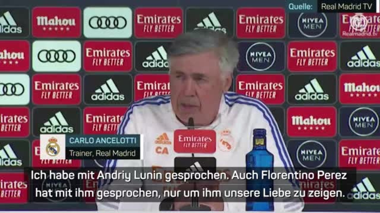 Ancelotti: 'Wollen Lunin unsere Liebe zeigen'
