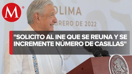 下载视频: AMLO pide sesionar al INE para aumentar casillas en revocación de mandato