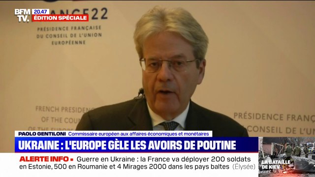 Paolo Gentiloni, commissaire européen aux affaires économiques et monétaires: On a décidé un paquet de sanctions