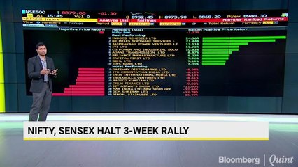 Sensex, Nifty Halt Three-Week Rally; Rupee Strengthens Past 71/$