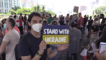 Manifestantes en Brasil piden el fin de los ataques rusos en Ucrania