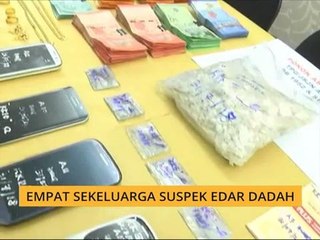 Empat sekeluarga suspek edar dadah