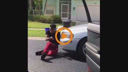 A man is knocked down by a car when attempting the popular "In My Feelings" challenge