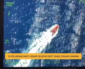 16 pelarian mati lemas selepas bot yang dinaiki karam