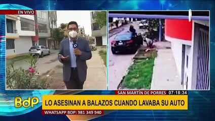 Tải video: SMP: dos sicarios a bordo de moto asesinan de cuatro disparos a hombre cuando lavaba auto