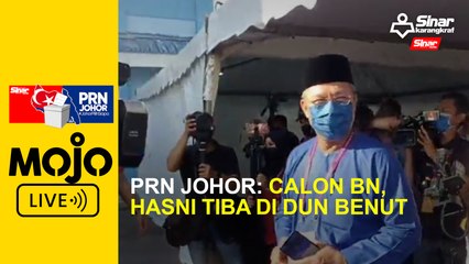 Descargar video: PRN Johor: Calon BN, Hasni tiba di Dun Benut