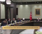 Pasca Pilihan Raya Turki,  Recep Tayyip Erdogan mempengerusikan mesyuarat pertama