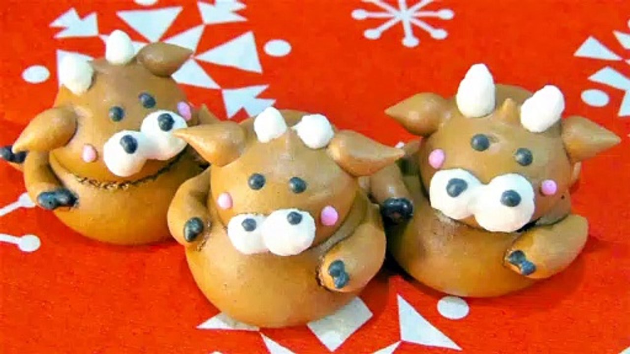 【かわいいメレンゲクッキー】うし1の作り方/干支/動物【Cute Meringue Cookies】Cattle/Ox/Japanese zodiac/Animal　머랭쿠키・馬林糖／十二支／牛／丑