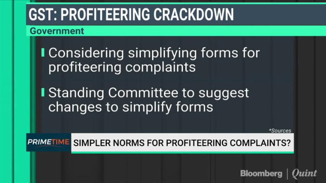 GST: Crackdown On Profiteering