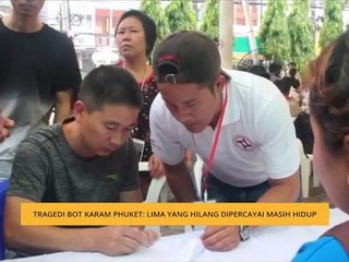Tragedi bot karam Phuket: Lima yang hilang dipercayai masih hidup