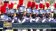 Presidenta Xiomara Castro recibió bastón de mando de las Fuerzas Armadas de Honduras