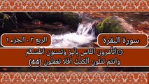 Surat Al-Baqarah, the third quarter - Part One, recitation with the voice of Muhammad Hamdan, from verse 44 to 59-Surah Al-Baqarah,