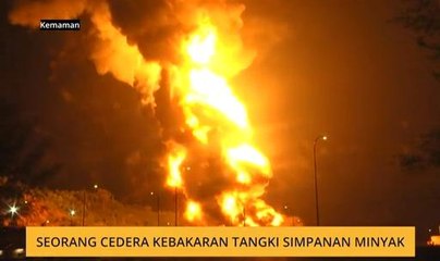Seorang cedera kebakaran tangki simpanan minyak