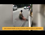 Kanak - kanak lelaki 8 tahun hancur digilis lori pasir