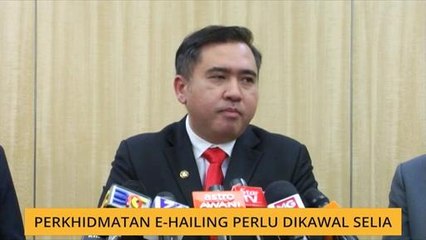 Perkhidmatan e-hailing perlu dikawal selia