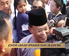 AWANI State [Johor]: Johor umum Speaker DUN 28 Jun ini