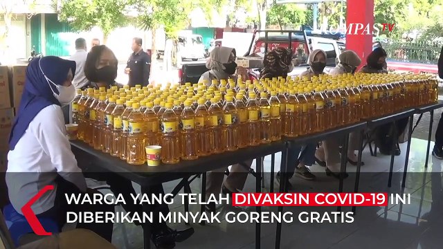 1.000 Liter Minyak Goreng Dibagikan untuk Peserta Vaksin Covid-19