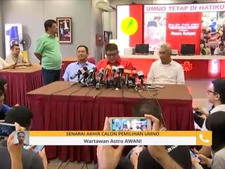 Senarai akhir calon pemilihan UMNO