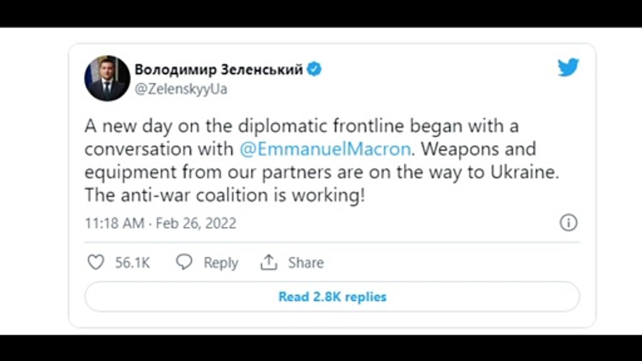 France is sending weapons |  weapons are "on their way to Ukraine