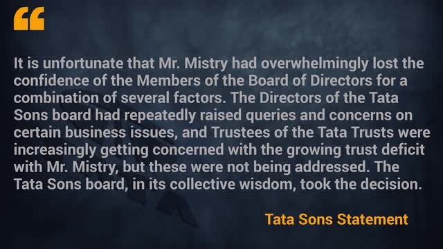 Tata Sons' Retort To Cyrus Mistry's Letter