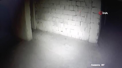 Tırnak yiyen hırsız girdiği bodrum katından inşaat malzemelerini böyle çaldı