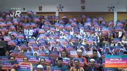 #AWANIJr: World #QuranHour (liputan program versi Bahasa Arab)