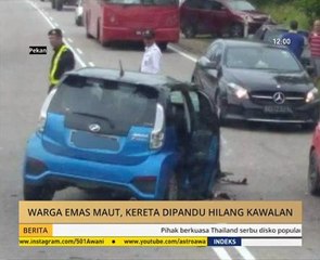 Warga emas maut, kereta dipandu hilang kawalan