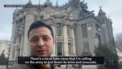 Ukrainian president vows to fight on in Kyiv
