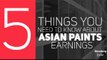 Asian Paints Earnings in Less than a Minute