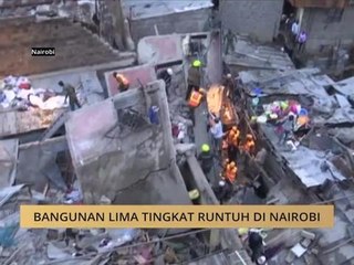 Bangunan lima tingkat runtuh di Nairobi