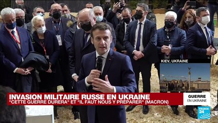 Ukraine : "cette guerre durera" et "aura des conséquences", prévient Macron