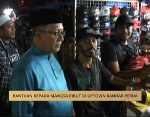 Bantuan kepada mangsa ribut di Uptown Bandar Perda, Pulau Pinang