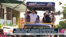 Pangulong Duterte, walang ie-endorsong presidential candidate sa Hatol ng Bayan 2022