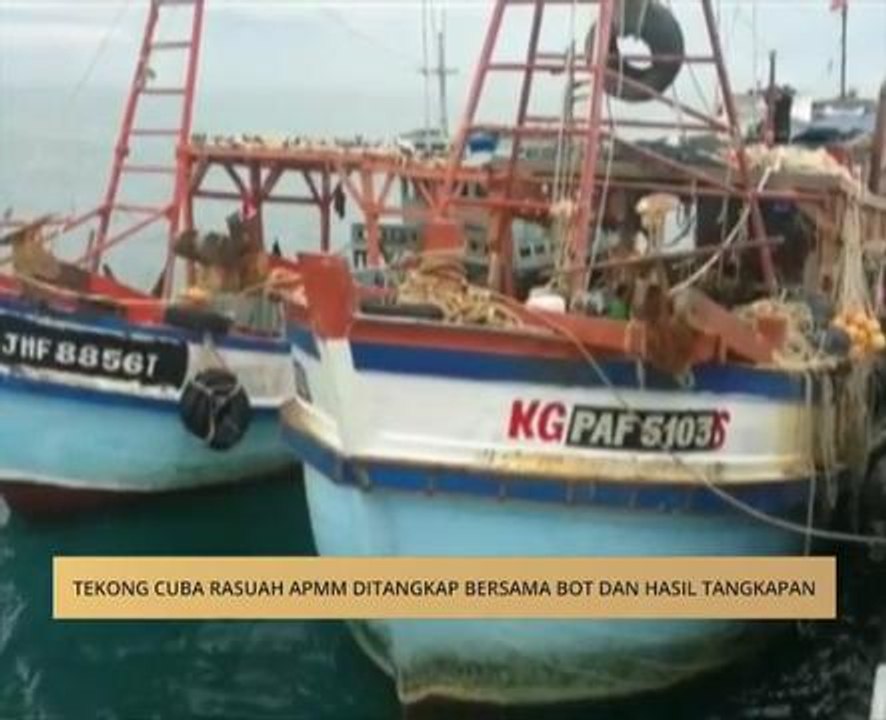 Tekong cuba rasuah APMM ditangkap bersama bot dan hasil tangkapan