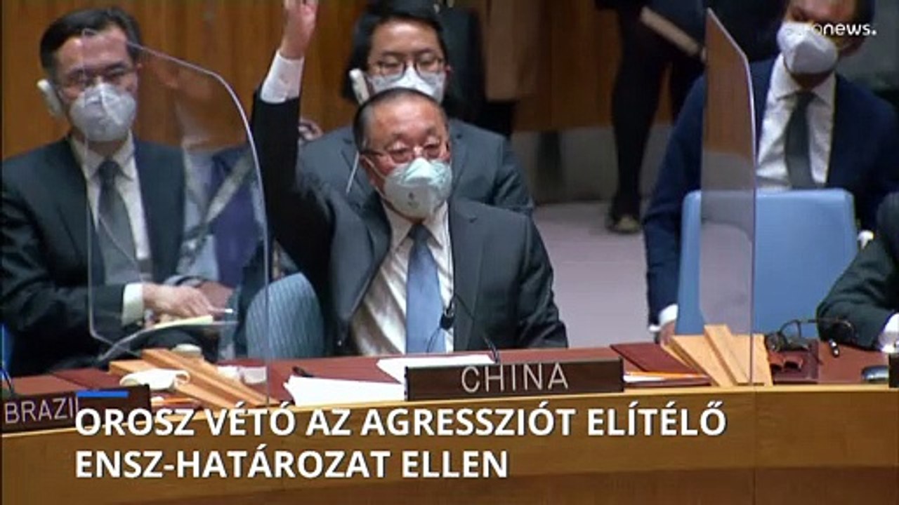 Oroszország megvétózta az Ukrajna megtámadását elítélő ENSZ-határozatot