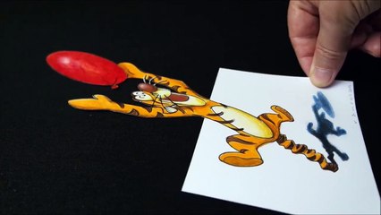 Drawing a 3D Tigger from Winnie the Pooh