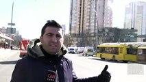 CNN TÜRK Kiev'de vurulan binayı görüntüledi