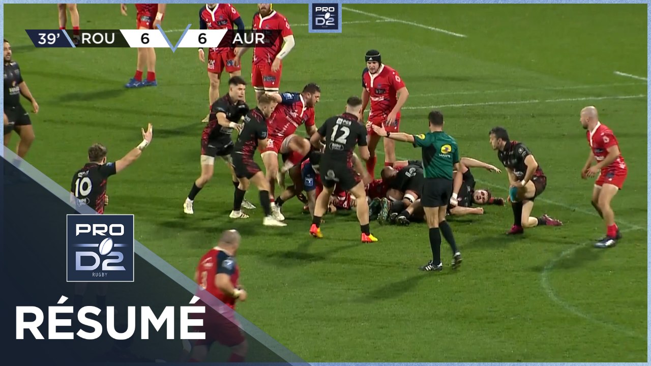 PRO D2 - Résumé Rouen Normandie Rugby-Stade Aurillacois: 30-16 - J22 - Saison 2021/2022