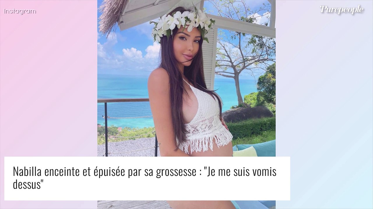 "Je me suis vomis dessus !" : Nabilla enceinte et épuisée par sa grossesse...