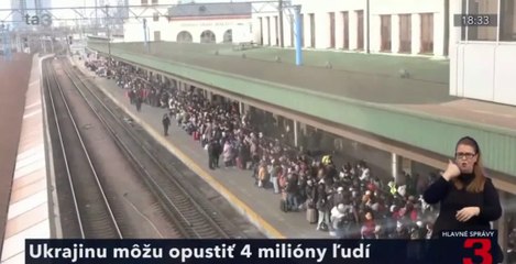 Ľudia utekajú z Ukrajiny