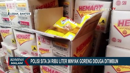 Polres Lebak Sita 24 Ribu Liter Minyak Goreng yang Diduga Ditimbun di Gudang Milik Warga