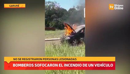 Bomberos sofocaron el incendio de un vehículo