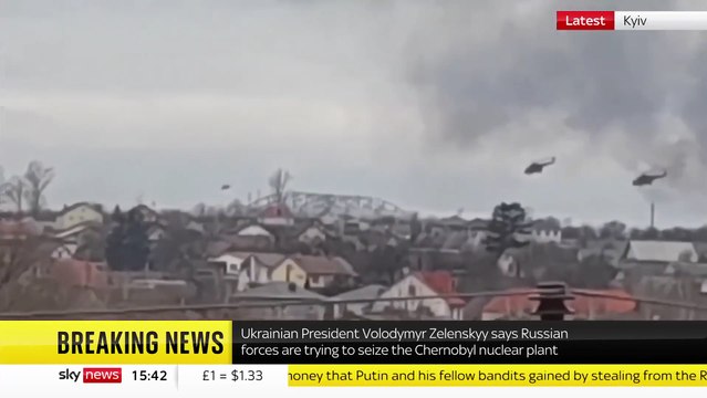 RUSSIAN HELICOPTERS CIRCLE KYIV AND TANKS CROSS THE BELARUS BORDER INTO UKRAINE
