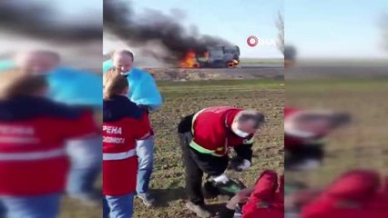 Son dakika haber! Rus askerleri Ukrayna'da hasta taşıyan bir ambulansı vurdu