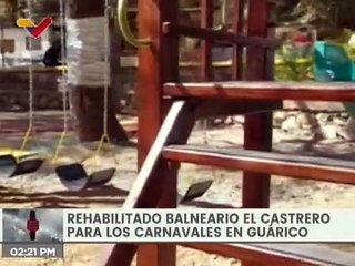 Rehabilitado balneario "El Castrero" para los carnavales en Guárico