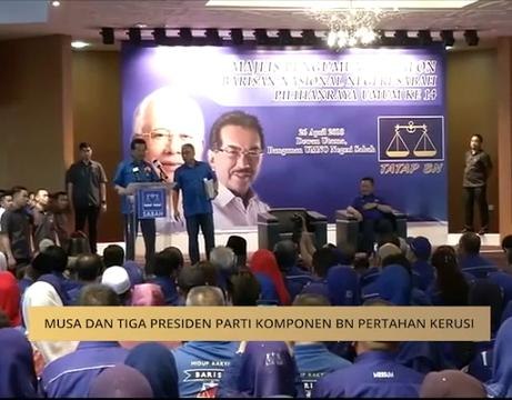 Musa dan tiga presiden parti komponen BN pertahan kerusi