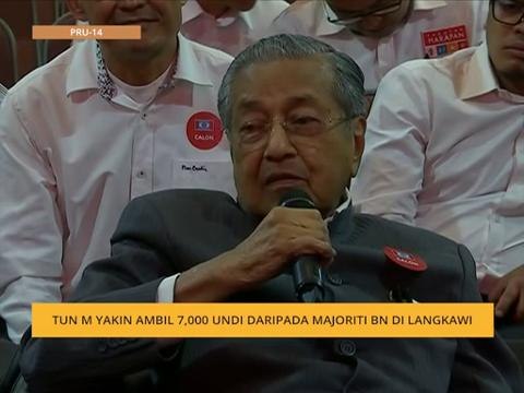 #MalaysiaMemilih: Tun Dr Mahathir Mohamad yakin 7,000 undi daripada majoriti BN di Langkawi