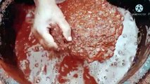 Messy gritty red dirt chunks crumble in water asmr earthy satisfying Cr: super unique asmr yt
